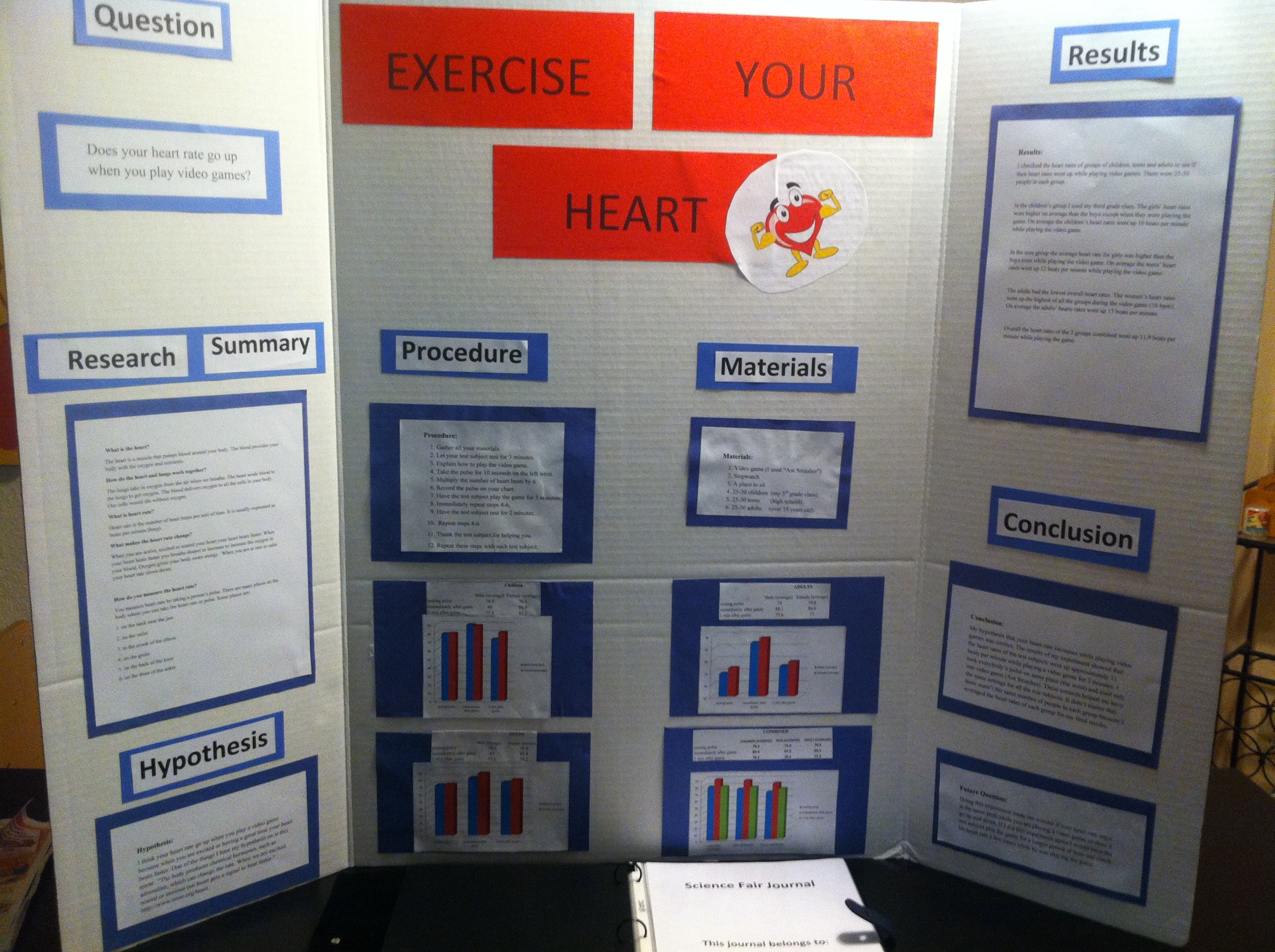 exercise your heart – my third grade science project | jeffrey's blog